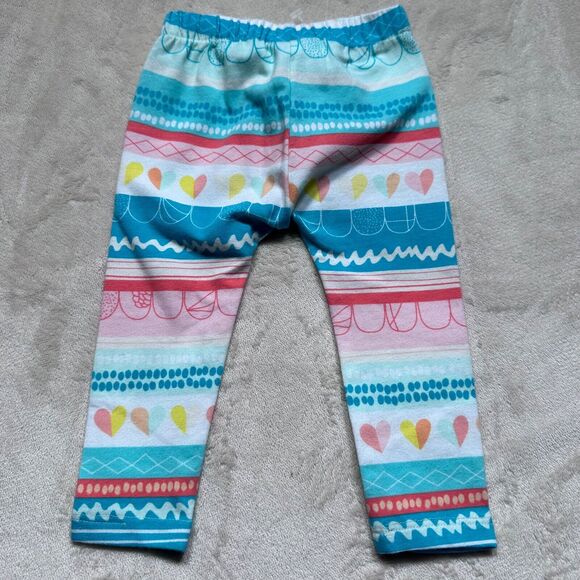 Emerald August Baby Girl 0-3 Months Heart and See Blue/Pink Leggings Pants New - Picture 6 of 6